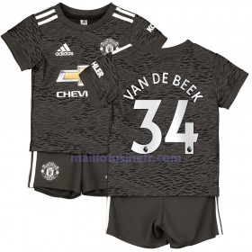 Maillot de Foot Manchester United Donny Van De Beek 34 Extérieur 2020-21 - Enfant